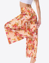 Floral Tie-Waist Tiered Culottes