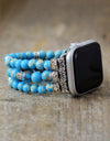 Synthetic Imperial Jasper Beaded Watchband Bracelet