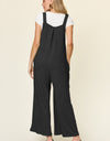 Double Take Full Size Texture Sleeveless Wide Leg Overall