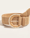 Bead Buckle Woven Belt