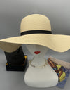 Bow Paper Braided Wide Brim Hat