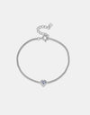 Heart Inlaid Zircon Spring Ring Closure Bracelet