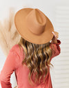 Fame Flat Brim Fedora Fashion Hat