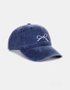 Zenana Bow Embroidered Washed Cotton Caps