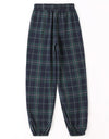 Plaid Elastic Waist Joggers