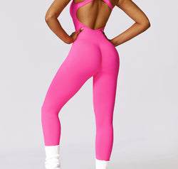 Cutout Racerback Active Jumpsuit