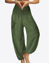 Smocked Long Joggers with Pockets