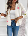 Floral Long Sleeve Open Front Cardigan