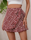 Printed Tie Waist Shorts