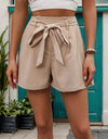 Tied High Waist Shorts