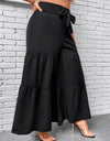 Plus Size Tiered Wide Leg Pants