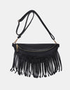 Fringed PU Leather Sling Bag