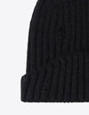 Distressed Rib-Knit Beanie