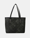 Plaid PU Leather Tote Bag