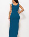 Scoop Neck Wide Strap Maxi Dress