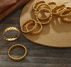 Titanium Steel Gold-Plated Ring