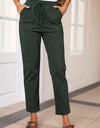 Drawstring Straight Pants with Pockets