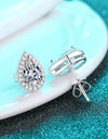 Moissanite Teardrop Stud Earrings