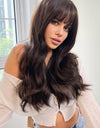 Full Machine Long Wave Synthetic Wigs 24''