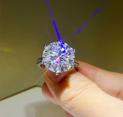 10 Carat Moissanite 925 Sterling Silver Ring