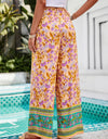 Printed High Waist Wide Leg Pants