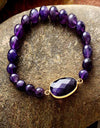 Handmade Amethyst Beaded Bracelet