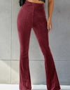 Ribbed High Waist Flare Pants