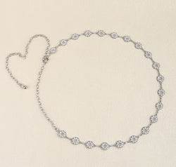 Rhinestone Decor Zinc Alloy Belt