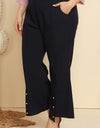 Plus Size Hem Detail Flare Pants