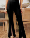 Front Slit Flare Leg Pants