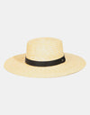 Fame Flat Brim Straw Weave Hat