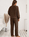 Ivy Lane Teddy Long Sleeve Top and Pants Lounge Set