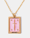 Tarot Card Pendant Copper Necklace