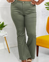 Zenana Clementine Full Size High-Rise Bootcut Jeans in Olive