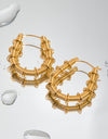 Gold-Plated Stainless Steel Hoop Earrings