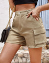 Pocketed High Waist Shorts