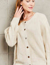 Button Down Rib-Knit Reversible Cardigan