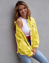 Distressed Drop Shoulder Denim Jacket