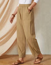 Full Size Elastic Waist Pants with Pockets