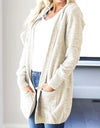 Heathered Open Front Cardigan with Pockets