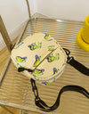 Butterfly Print Polyester Shoulder Bag