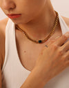 Zircon 18K Gold-Plated Chunky Chain Necklace