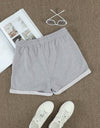 Drawstring Waist Cuffed Shorts