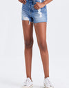 BAYEAS High Rise Bandless Denim Shorts