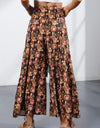 Printed Tie-Front Culottes