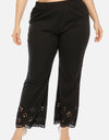 Plus Size Openwork Detail Pants