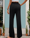 Drawstring High Waist Straight Pants