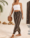 Tied Printed High Waist Pants