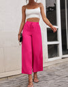 High Waist Slit Wide Leg Pants