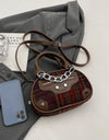 Plaid Print Crossbody Bag